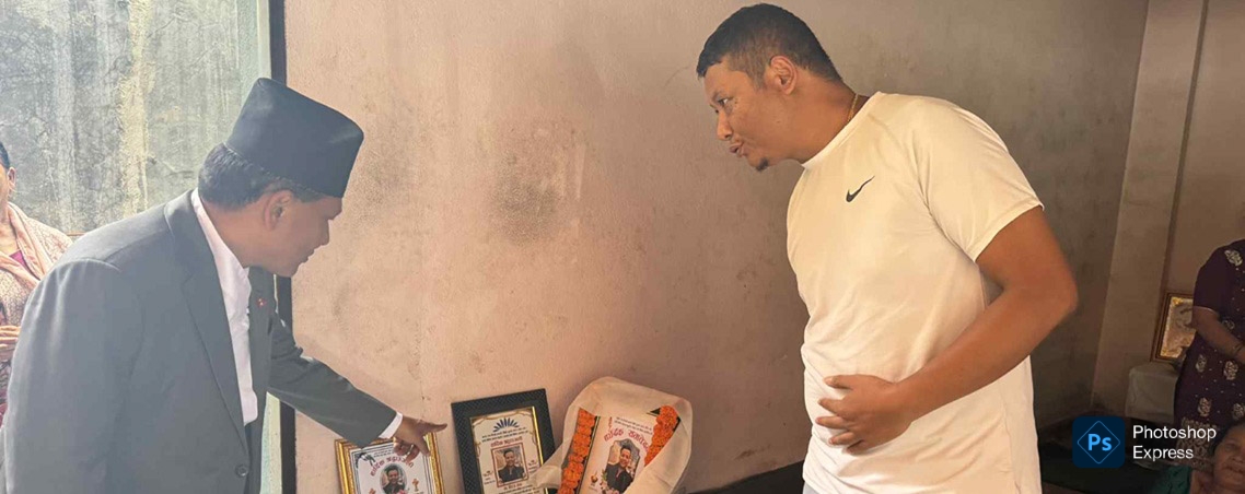 शपथलगत्तै कुलमान पुगे जेनजी सहिदको घरमा