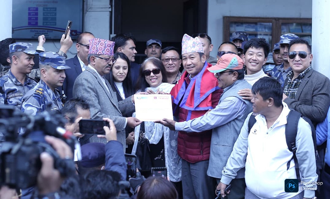 हर्क साम्पाङको पार्टी निर्वाचन आयोगमा दर्ता, पाए प्रमाणपत्र